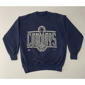 Vintage 90s Home Team NFL Men's Dallas Cowboys Spell Out‎ Sweater L USA Retro